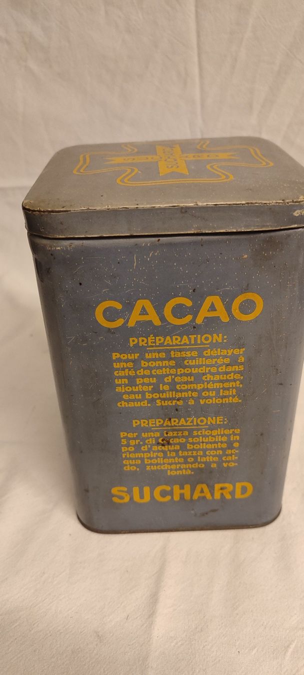 Suchard Barattoli: Wunderschöne alte Blechdose von SUCHARD CACAO 22 cm – Usato da Gelterkinden venduto da MYSTOREFORYOU4460 4