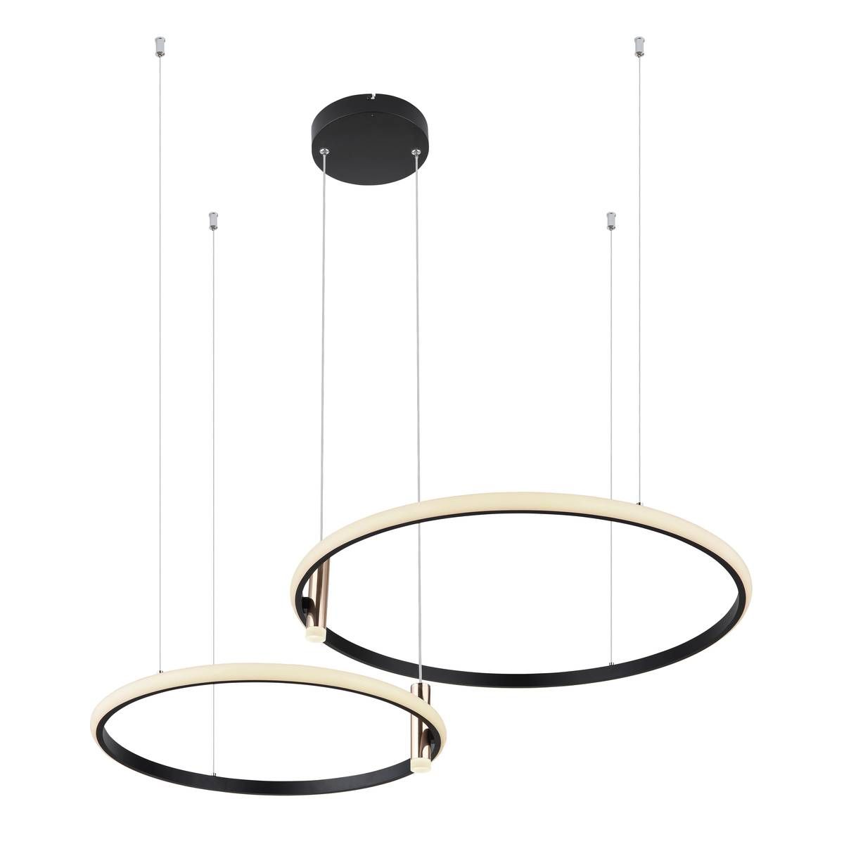 Lampadari & plafoniere: LED Pendelleuchte, Schwarz, 70 cm Ø – Nuovo (secondo la descrizione) da Kreuzlingen venduto da Smart-Light 2