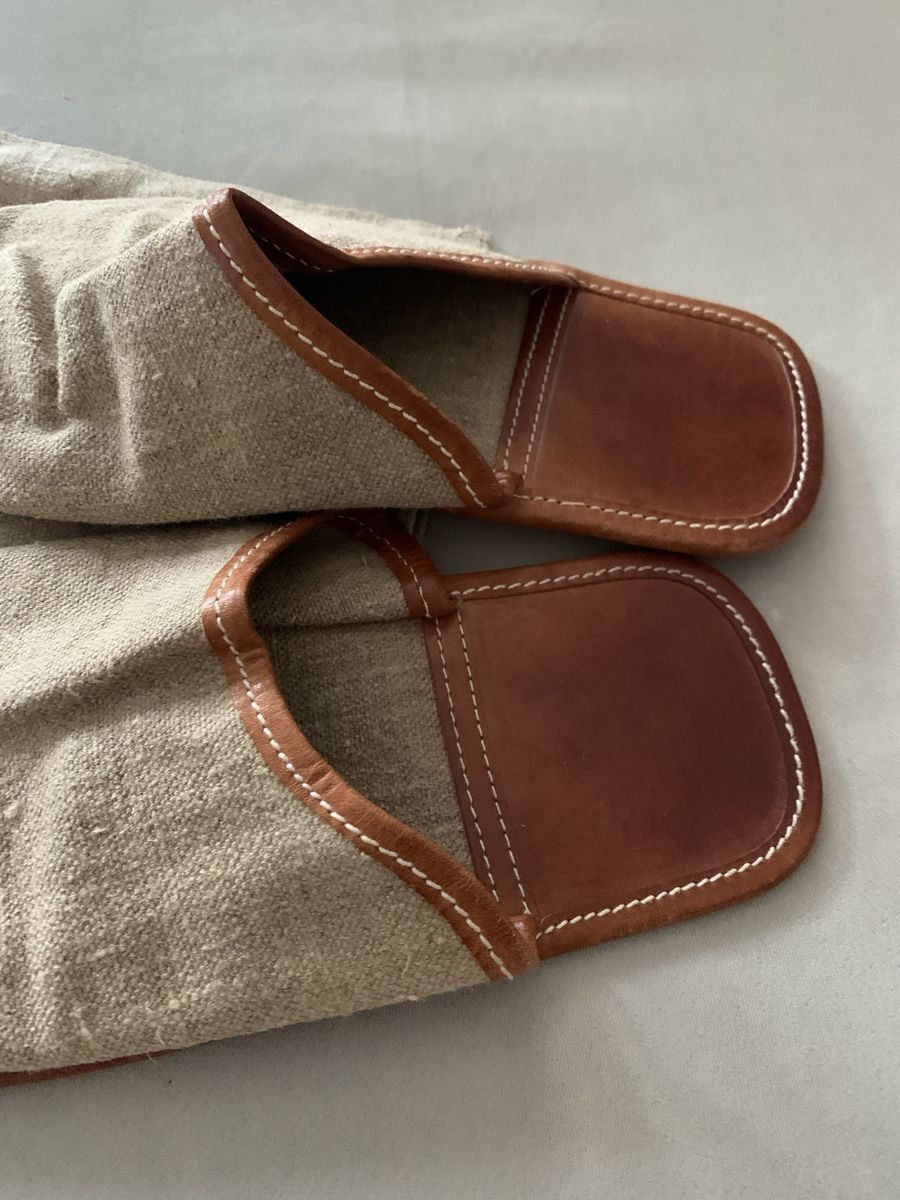 Scarpe da uomo: Maenner extravagante Leinen Pantoffel – Usato da Bergdietikon venduto da zor_856j 5