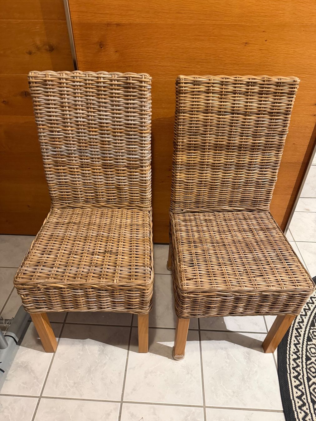 Sedie: 2x Korbstuhl / Rattan/Flecht, Stühle gebraucht – Usato da Rüdlingen venduto da Lichee
