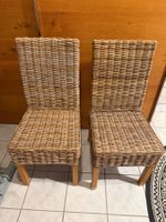 2x Korbstuhl / Rattan/Flecht, Stühle gebraucht