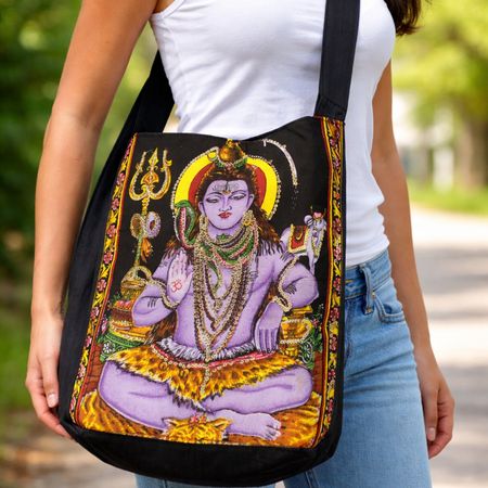 Umhängetasche Shiva Tasche Schultertasche Beutel Indien