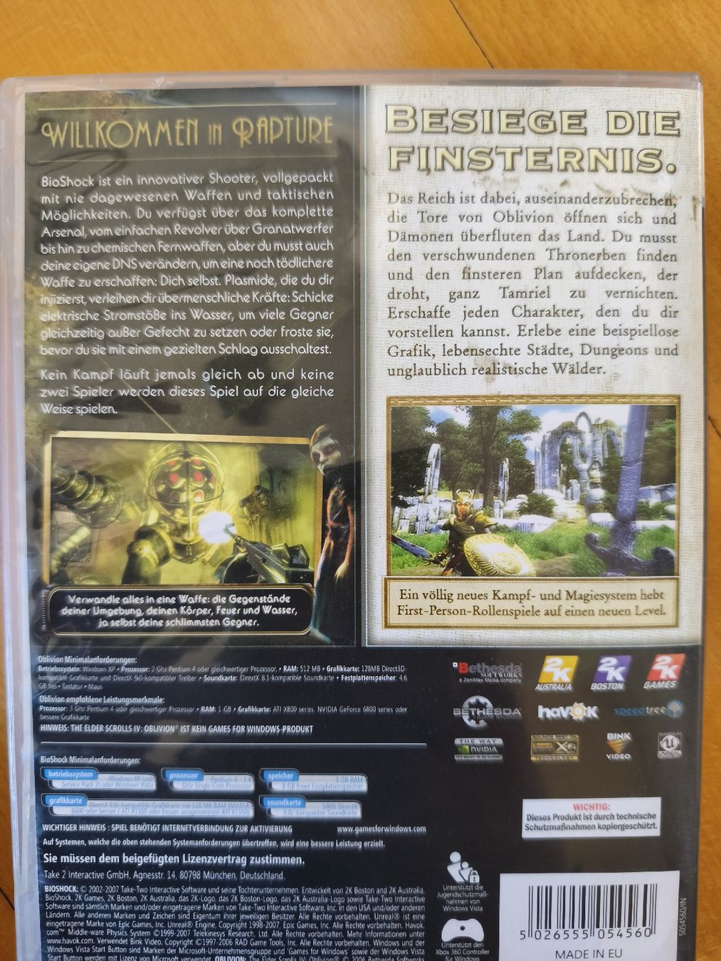 Giochi: Bioshock & Oblivion PC Games im Zweierpack – Usato da Brugg AG venduto da ccoorriinnee 1