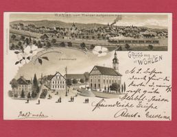 Wohlen  AG   :   Litho Ansichtskarte gest. 16.8.1902