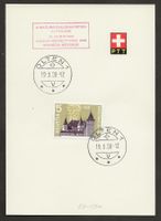 Ballon Bernina 1958 Schweiz Olten PTT Blatt Luftpost