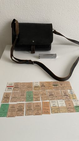 Original SBB Kondukteur-Tasche & 30 Tickets