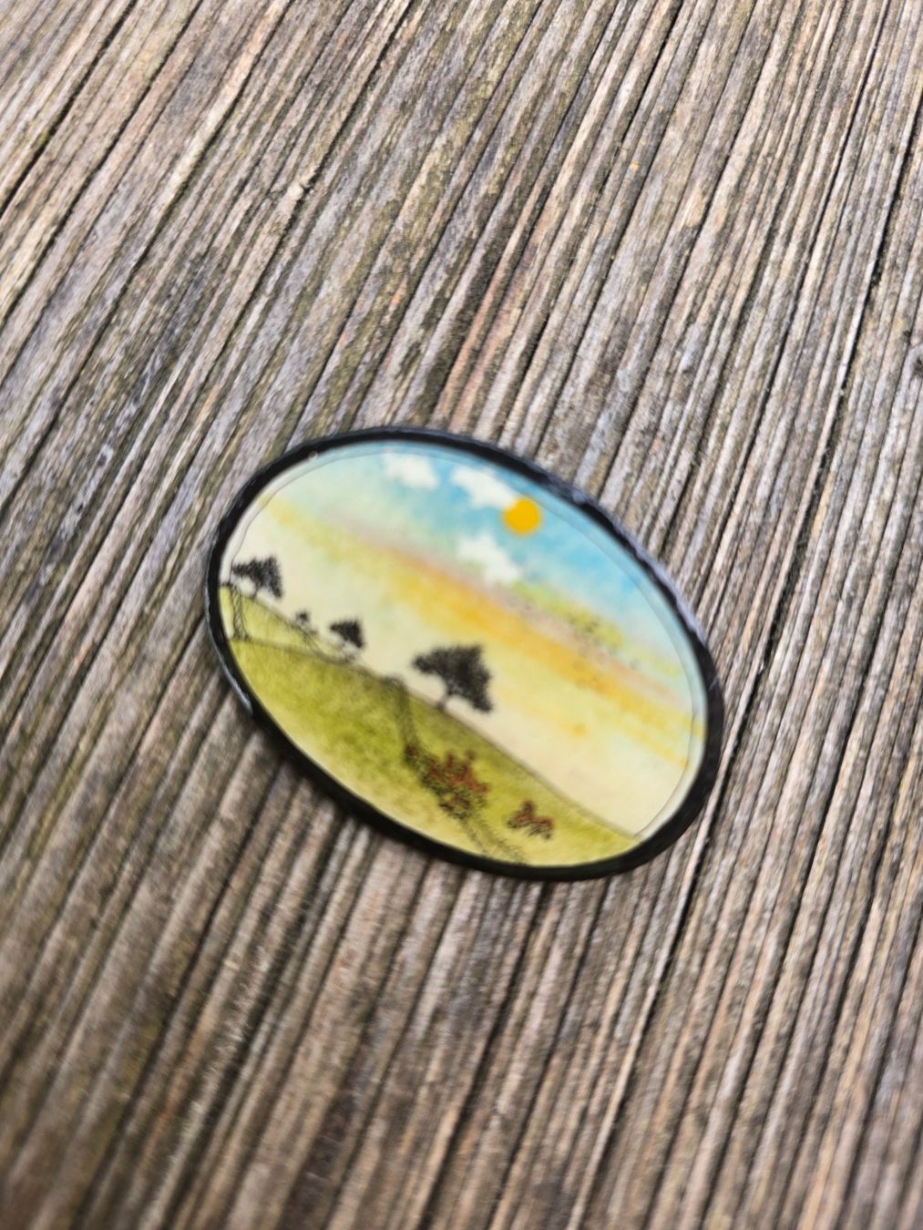 Broches & Aiguilles: Schmuck: Brosche handbemalt – D'occasion à Romanshorn par Rachacha