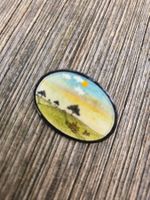 Schmuck: Brosche handbemalt
