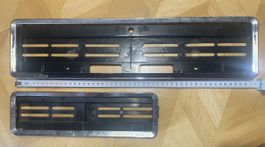 Support de plaque auto chrome lot de 2 Klick Swiss 