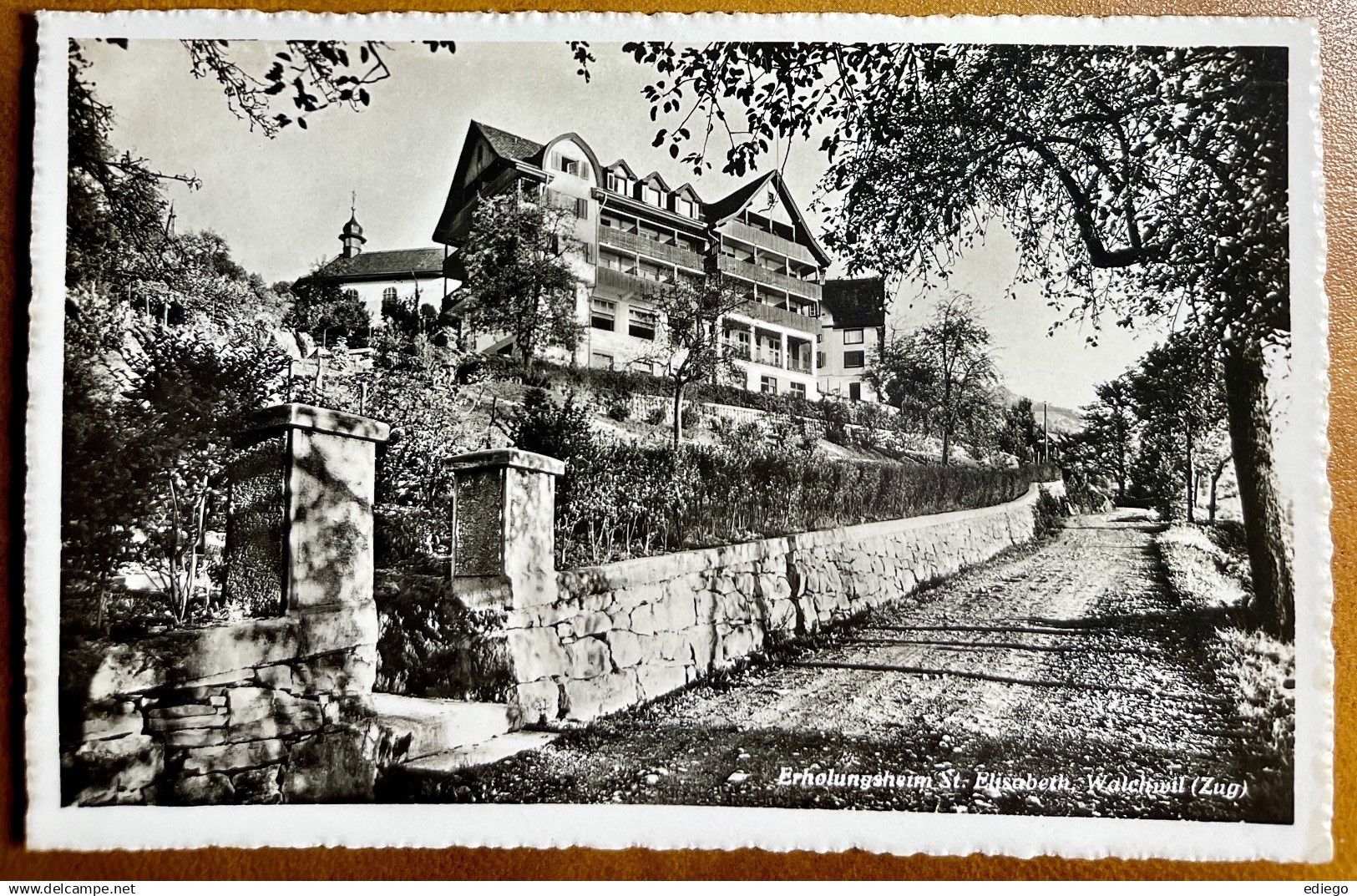 Cartoline postali: Walchwil - Erholungheim St. Elisabeth – Usato da Lutry venduto da Ediego