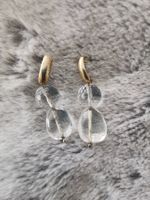 SILBER OHRRINGE MIT KRISTALLEN 925, vergoldet