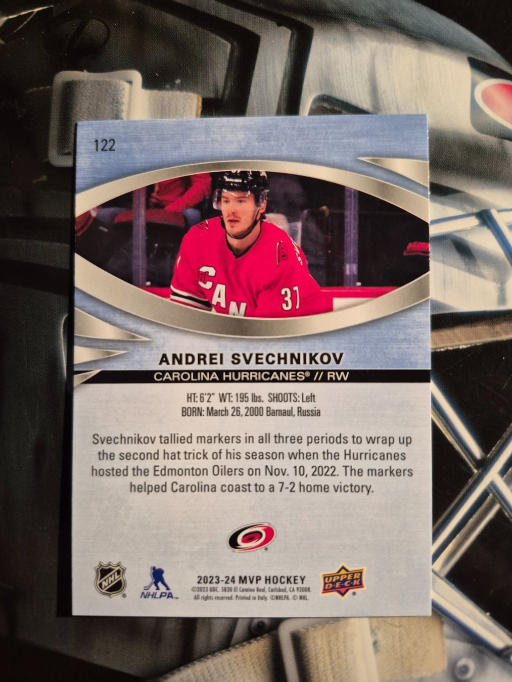 NHL Carte collezionabili: NHL Andrei Svechnikov Carolina Hurricanes – Usato da Treiten venduto da Sauber73 1