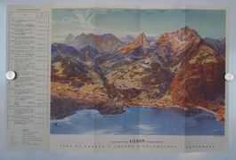 ⭐⭐⭐ Vintage Glion Wanderkarte, Genfersee, Montreux, Rarität