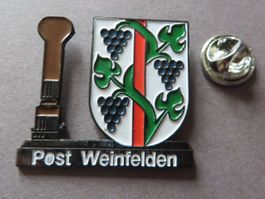 PIN PTT POSTAMT WEINFELDEN STEMPEL WAPPEN, limitiert Nr.167