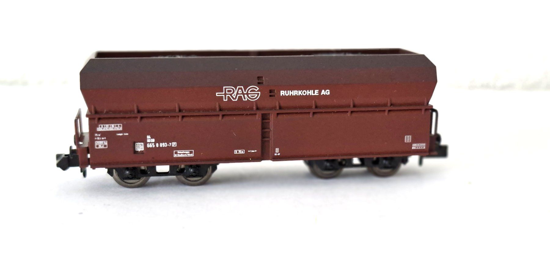 Trix Modellini di ferrovie: 4 Minitrix  DB Kohlewagen RAG  RUHRKOHLE AG – Usato da Biberist venduto da Ntrains 6