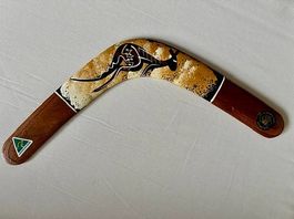 Original Australien Bumerang  Handbemalt (Aboriginal Art)