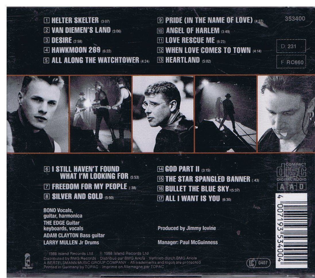 CD: U2 / Rattle And Hum (CD) – Usato da Unterengstringen venduto da Lastchance 1