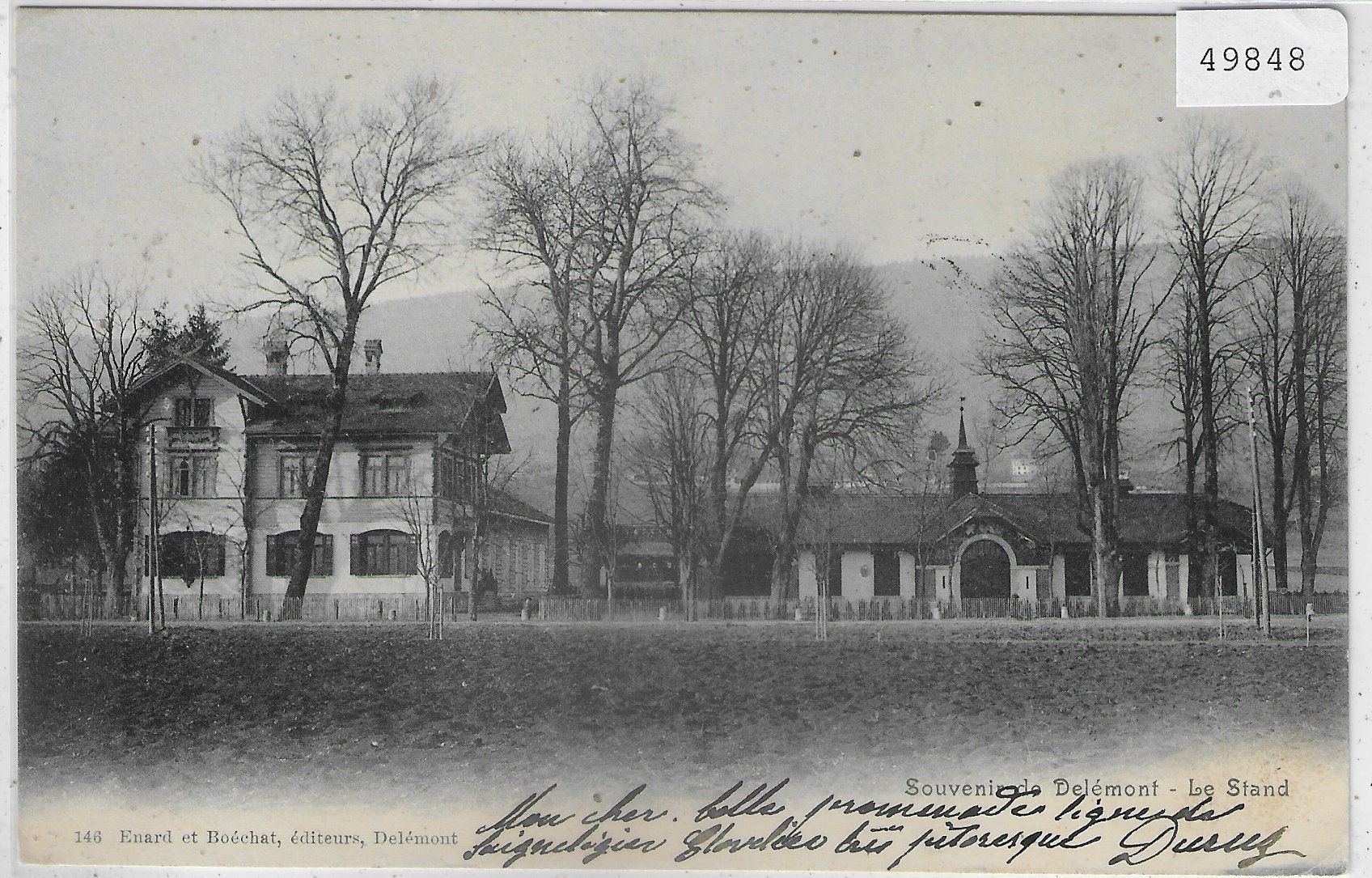 Cartoline postali: Souvenir de Delemont - Le Stand – Difettoso da Ettingen venduto da Kartenplanet