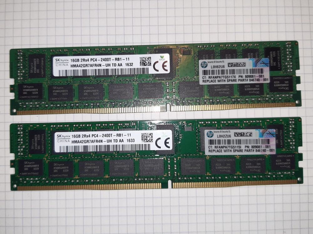 2 Stk. 16 GB RAM Riegel, 2Rx4 PC42400TRB111 für PC Kaufen auf Ricardo