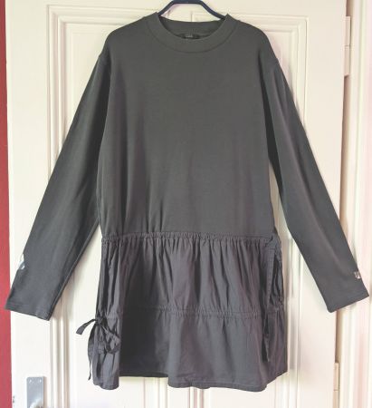 COS : Jolie robe d'automne anthracite bi-matière S-M-L