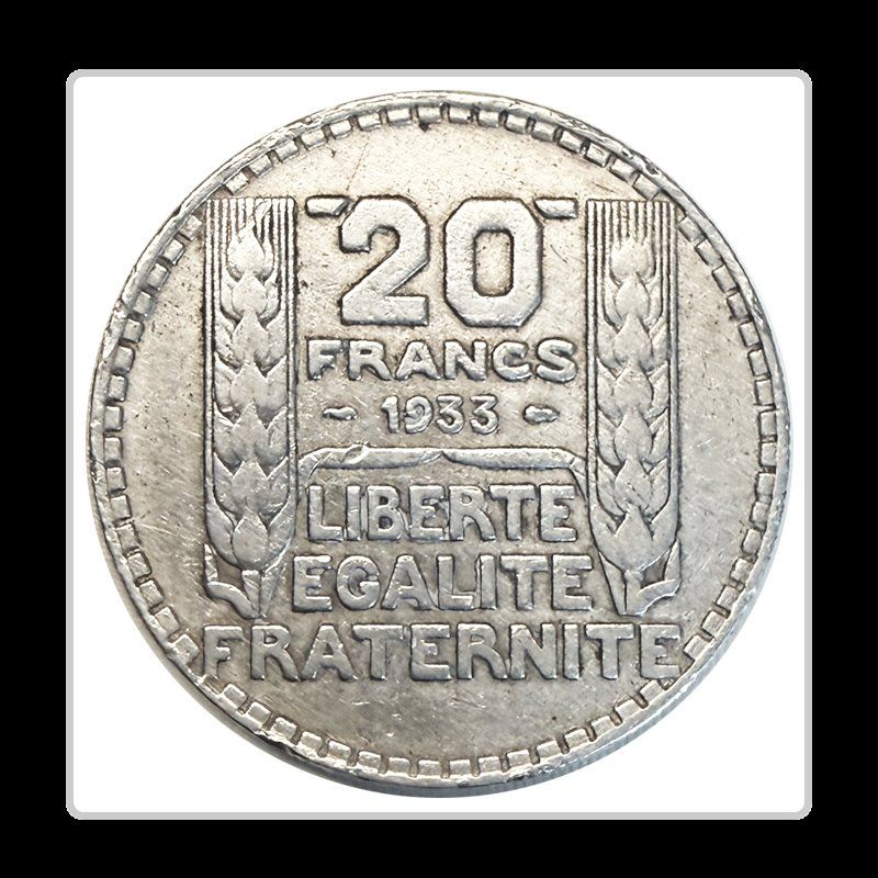 Tutti le monete: 20 francs Turin, rameaux courts 1933 – Usato da Martigny venduto da Numis-World