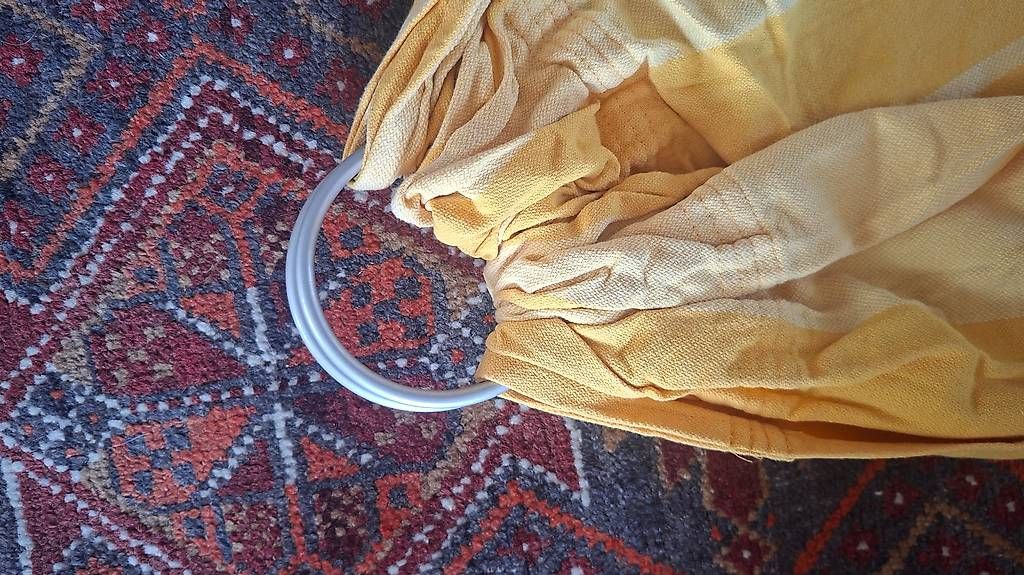 Marsupi portabebè: Storchenwiege Ring-Sling, sonnengelb, 100 % Baumwolle – Usato da Rheineck venduto da silaya7