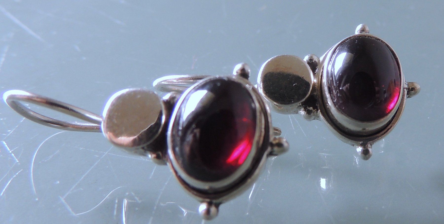Ohrringe & -stecker: Granat Silber 925 Ohrringe 27 mm – Gebraucht aus Waldenburg von schaller707 4