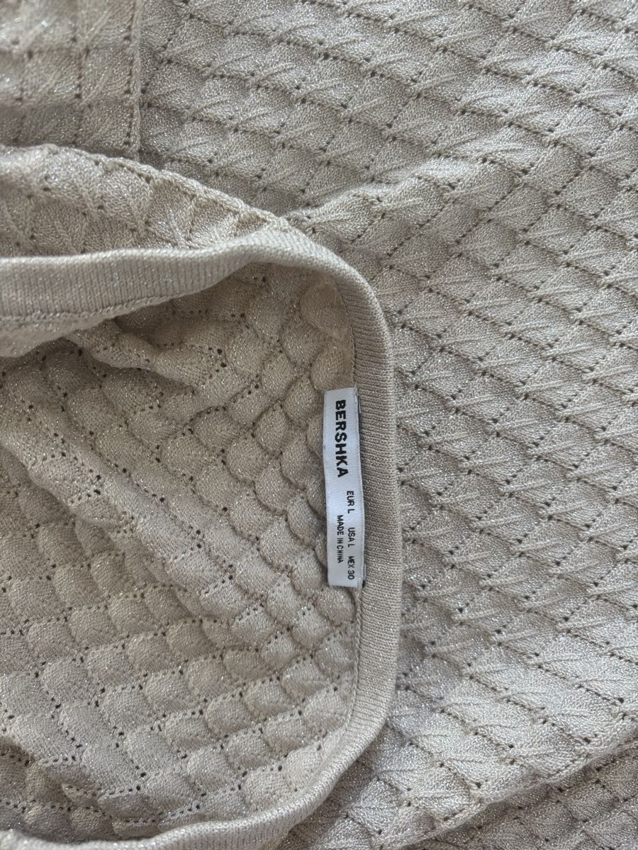 Bershka Kleider: Maxikleid BERSHKA beige/gold – Neu (gemäss Beschreibung) aus Kehrsatz von ale_zpc6 2