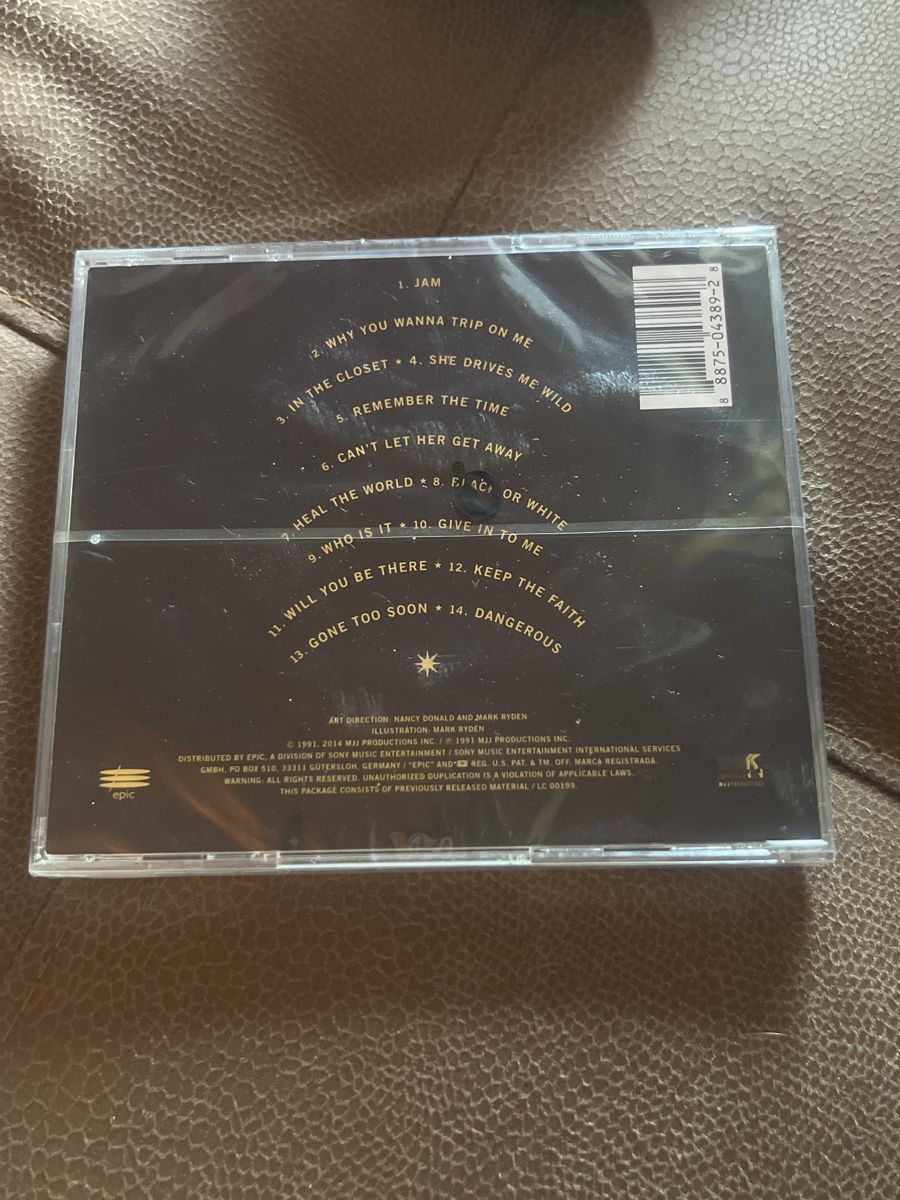 CD: Michael Jackson - Dangerous CD - neuf scellé – Nuovo e nell'imballaggio originale da Matran venduto da Shiryududragon 1