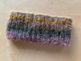 Neues, handgestricktes Stirnband mit Innenfutter, Grösse M