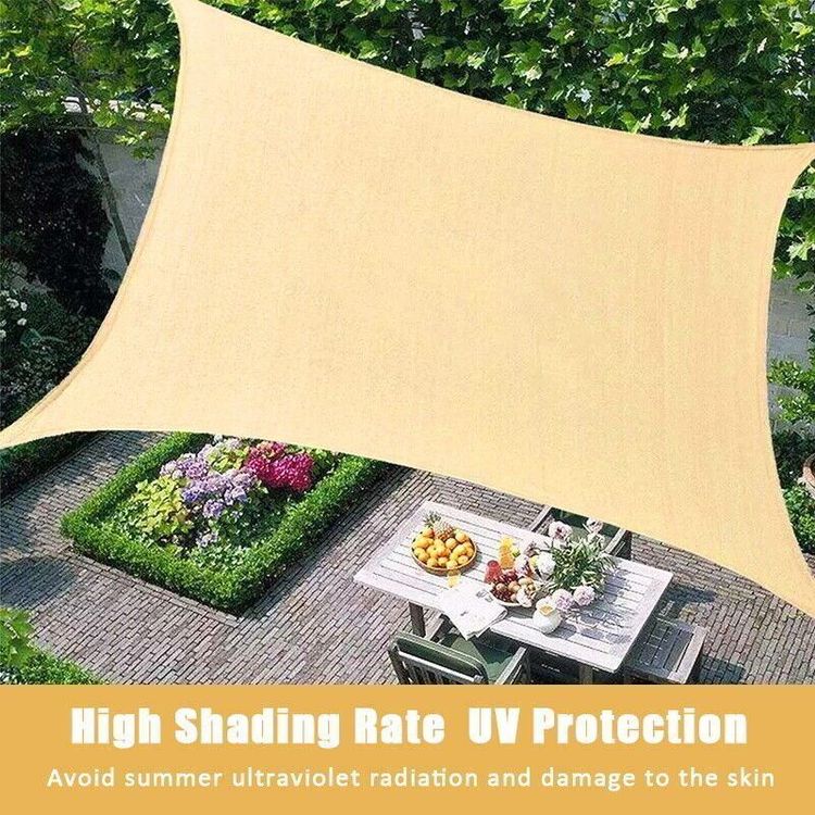 GAIJUAN Sonnensegel Rechteckig 1,3 X 3,2 M – UV-Schutz, Wasserdicht, Mit 4x1,5 M Befestigungsseilen (weinrot)