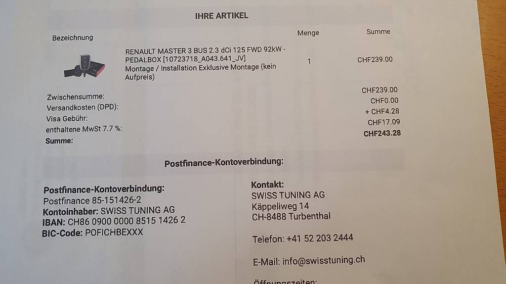 Tutti pezzi di ricambio auto: Renault Master 3 PedalBox – Usato da Derendingen venduto da duc907 3