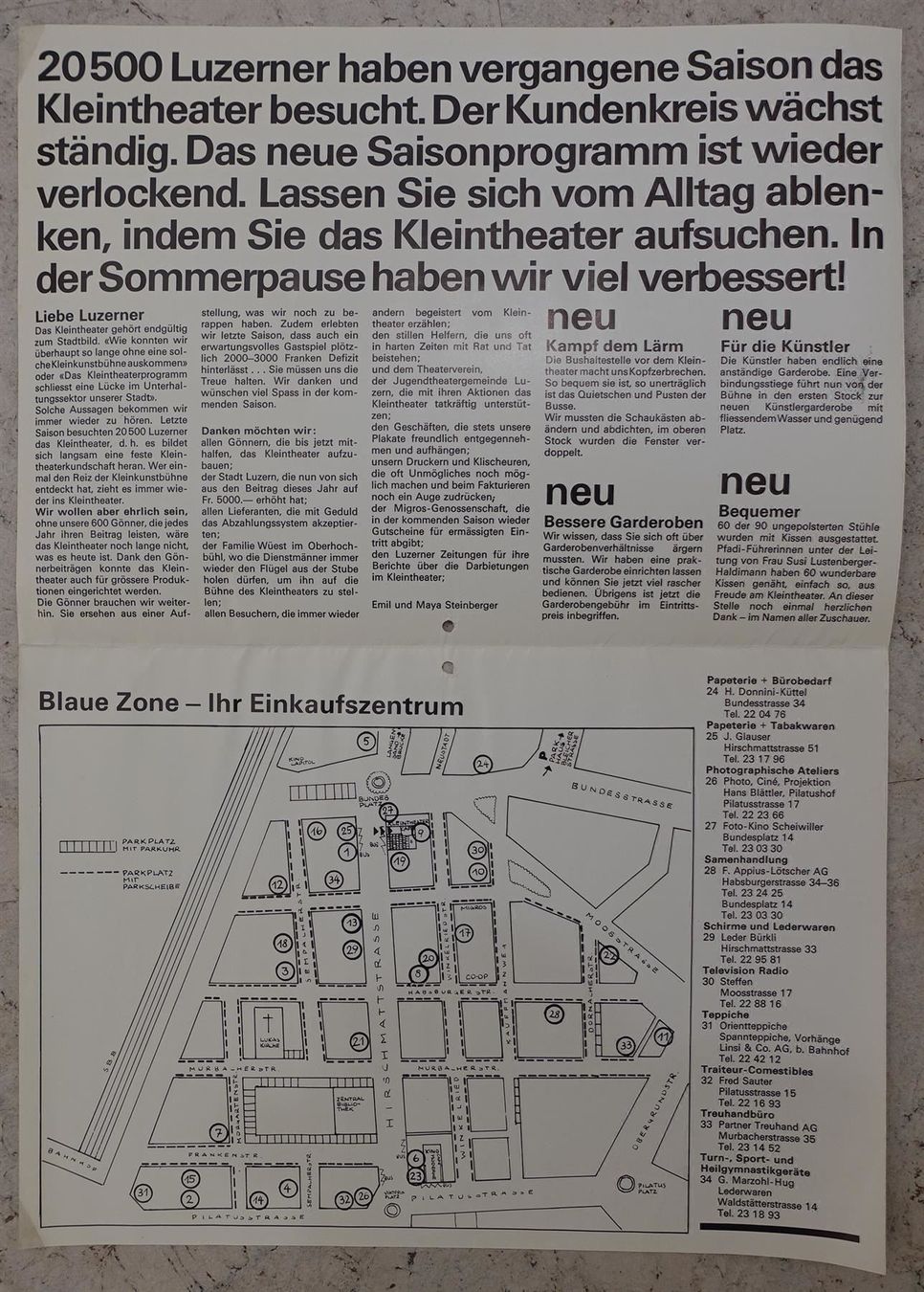 Foto & Immagini: Plakat Kleintheater Luzern – Usato da Gutenswil venduto da Optico 3