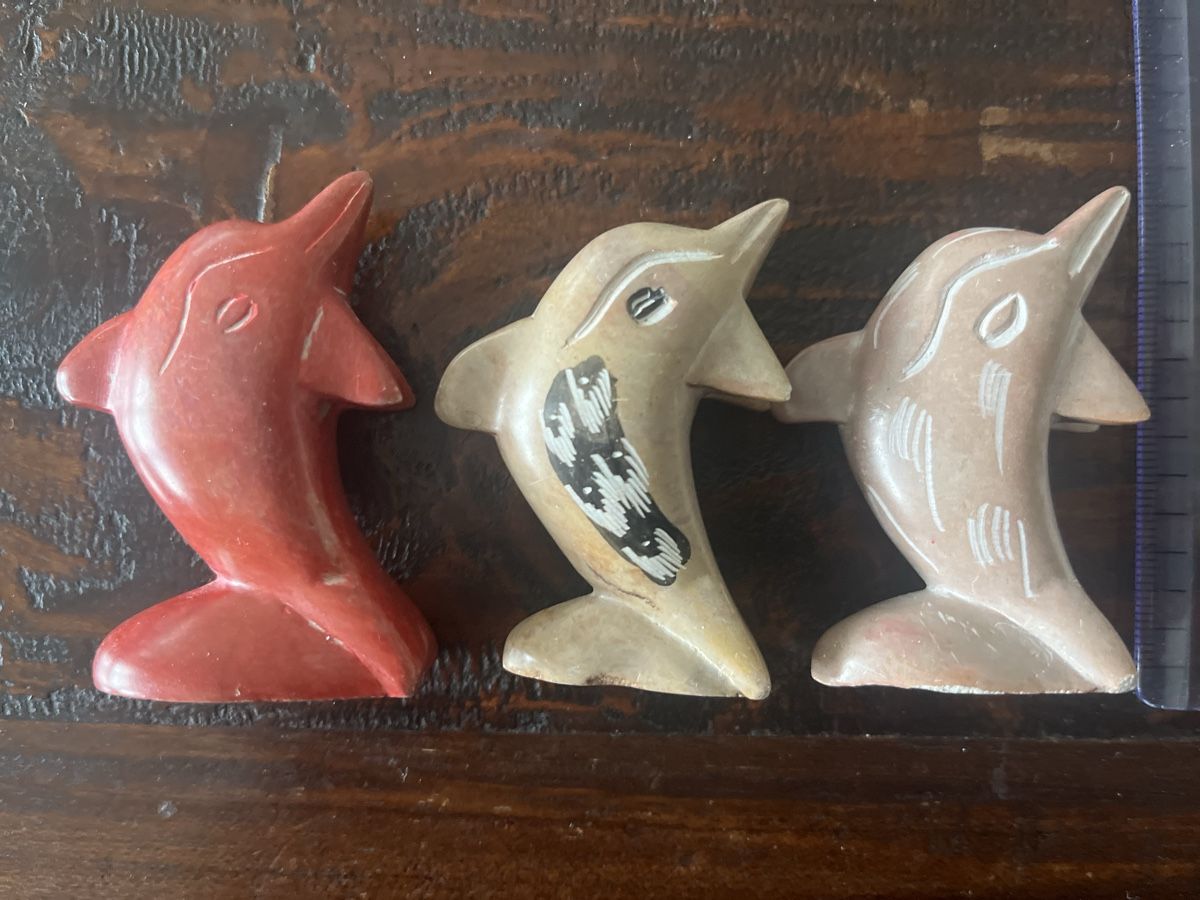Tutte le decorazioni: 3 Delfin-Figuren aus Stein – Usato da Uetikon am See venduto da erz13 1