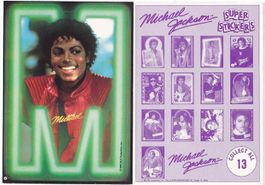 Large Michael Jackson Card Sticker # 2 1984