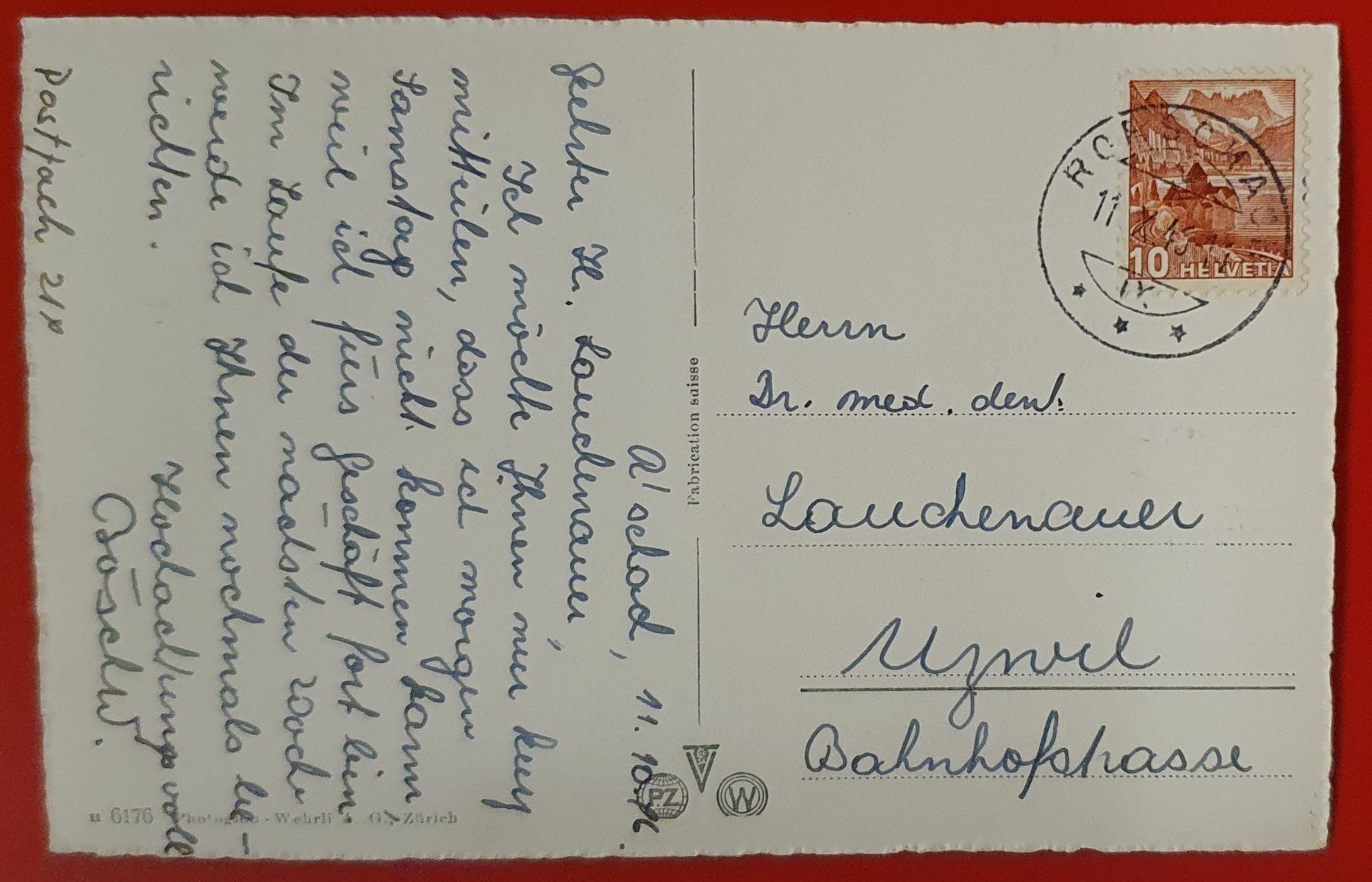 Cartoline postali: Rorschach 1946 - mit Arbon und Romanshorn – Usato da Kreuzlingen venduto da Rschweiz1 1