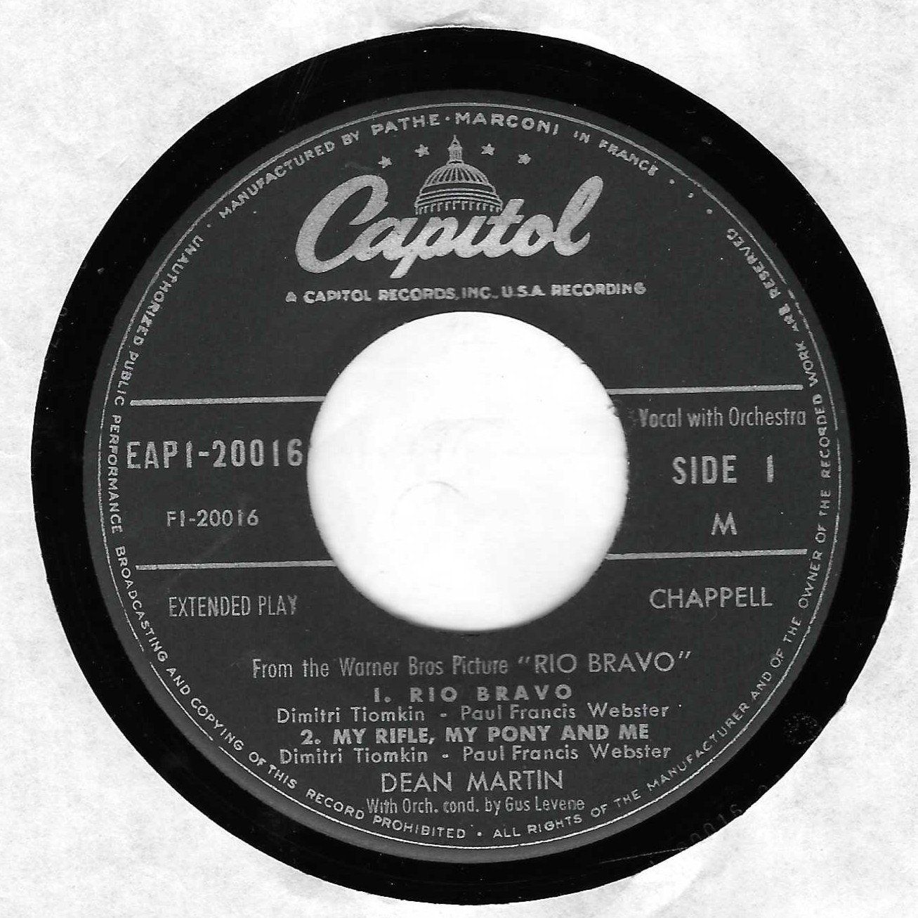 Dischi in vinile: DEAN MARTIN  -  RIO BRAVO – Usato da Bex venduto da Giorgiob 2
