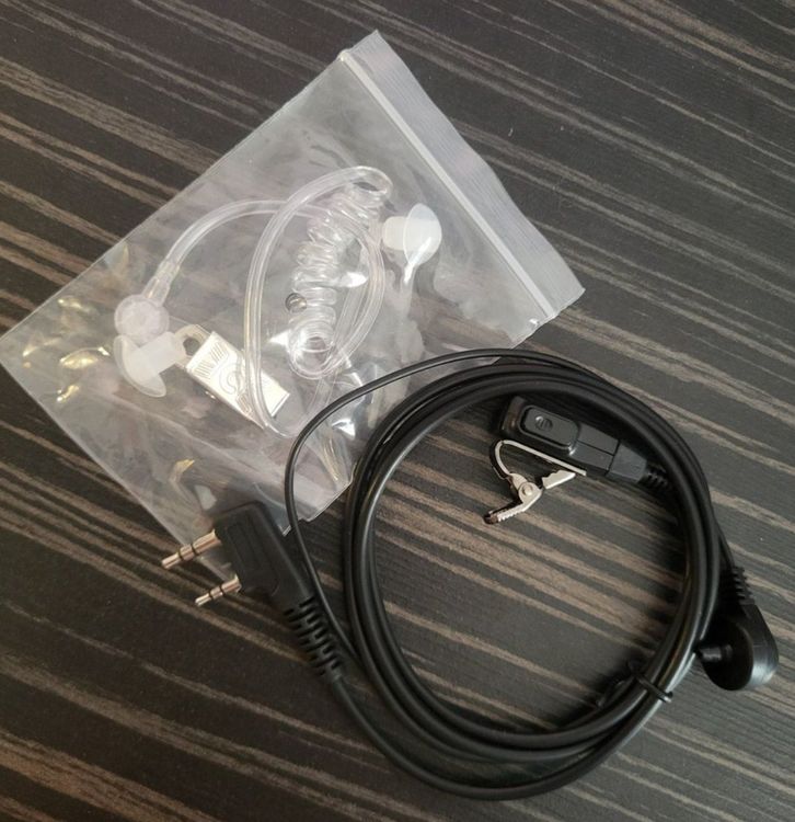 Retevis 2-Pin Funk-Headset – Mit Großer PTT-Taste, Ohrhörer & Schallschlauch, Kompatibel Mit Vielen Walkie-Talkies