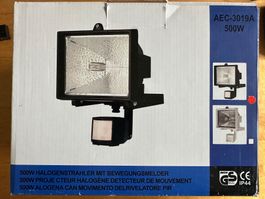Halogenstrahler 500 W mit Bewegungsmelder