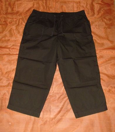 7/8 - Hose, 100% Baumwolle, Gr. 46/48, Schwarz  * Stehmann *