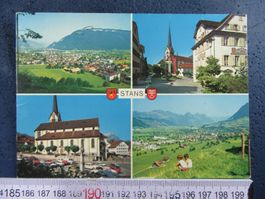 STANS 1973 RATHAUS PFARRKIRCHE AK ONW