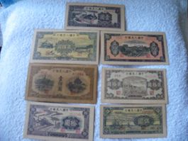 China, 7 Stueck, gemischte Werte, guter Zustand