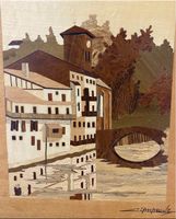 Dominique Ciamarone Holzkunst Wasserschloss 26 x 24 cm