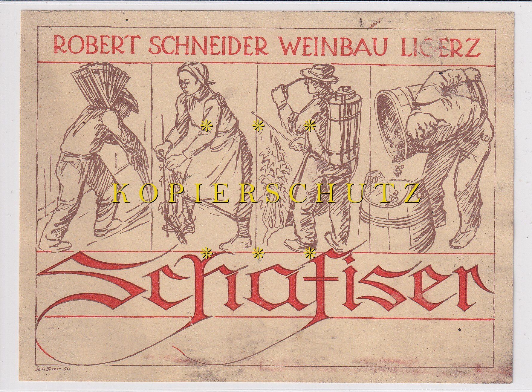 Carta: Etikette für Wein - Schafiser /bd – Usato da Hombrechtikon venduto da Rudolf07