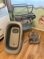 Twistshake Babybadewanne mit Ständer und Sitz grau