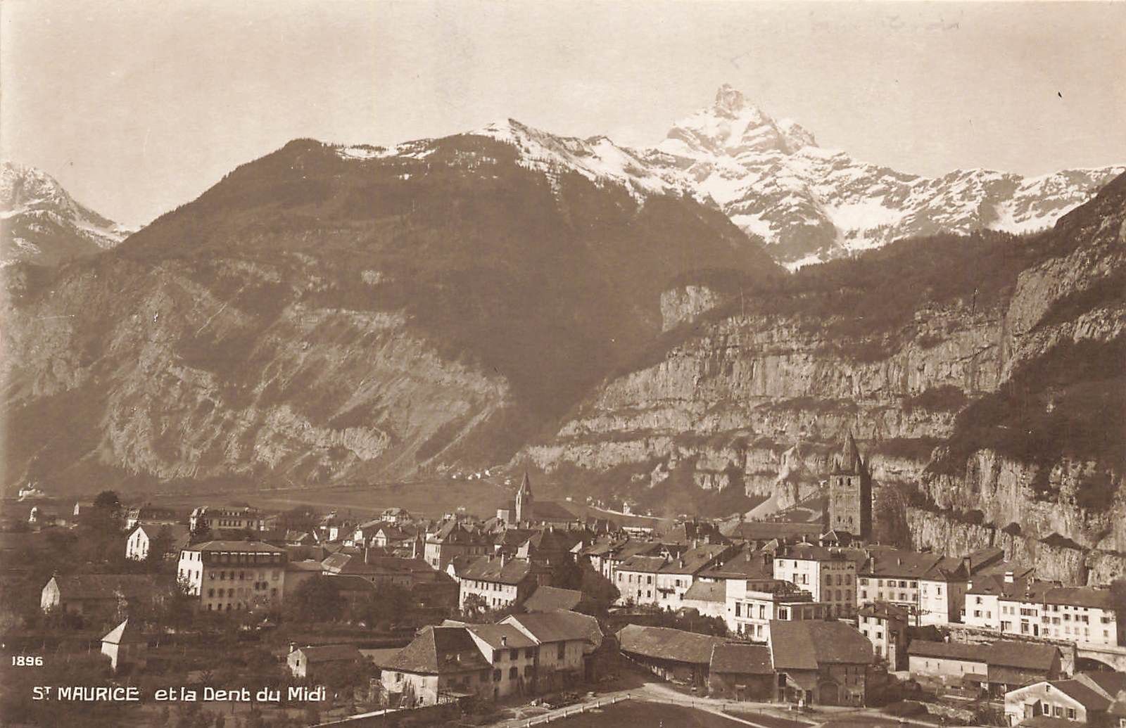 Ansichtskarten: St. Maurice et la dent du midi – Gebraucht aus Biasca von Blenio71
