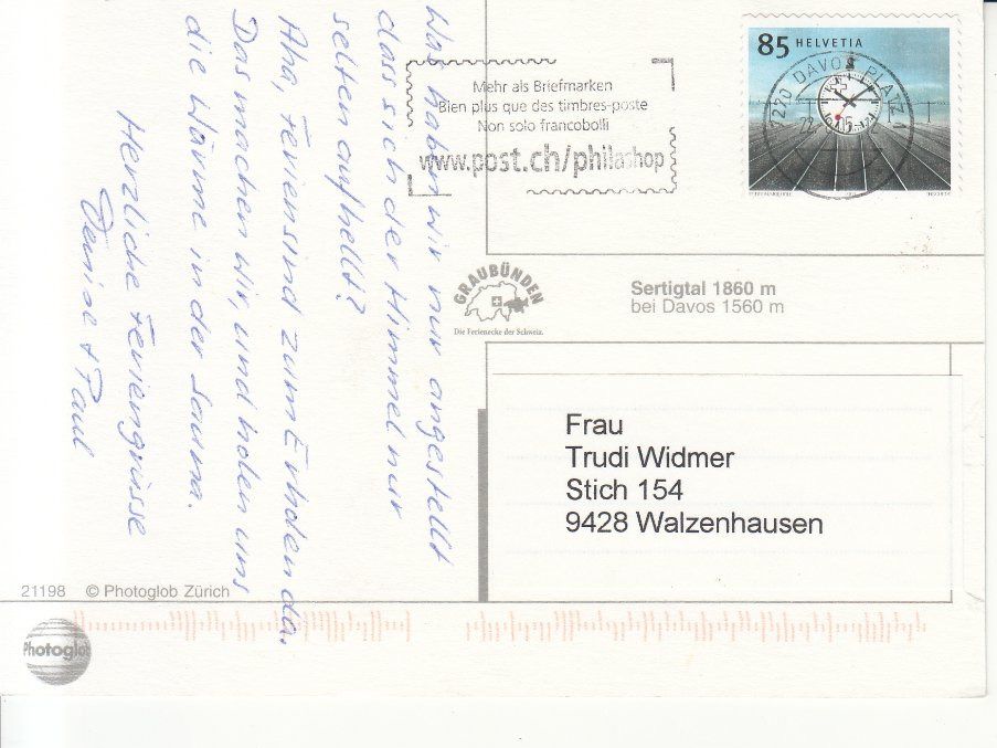 Cartoline postali: Sertigtal 2005 – Usato da Bürglen TG venduto da StampGraf 1