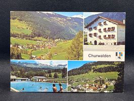 Churwalden (Graubünden) mit dem Funerhus und Schwimmbad