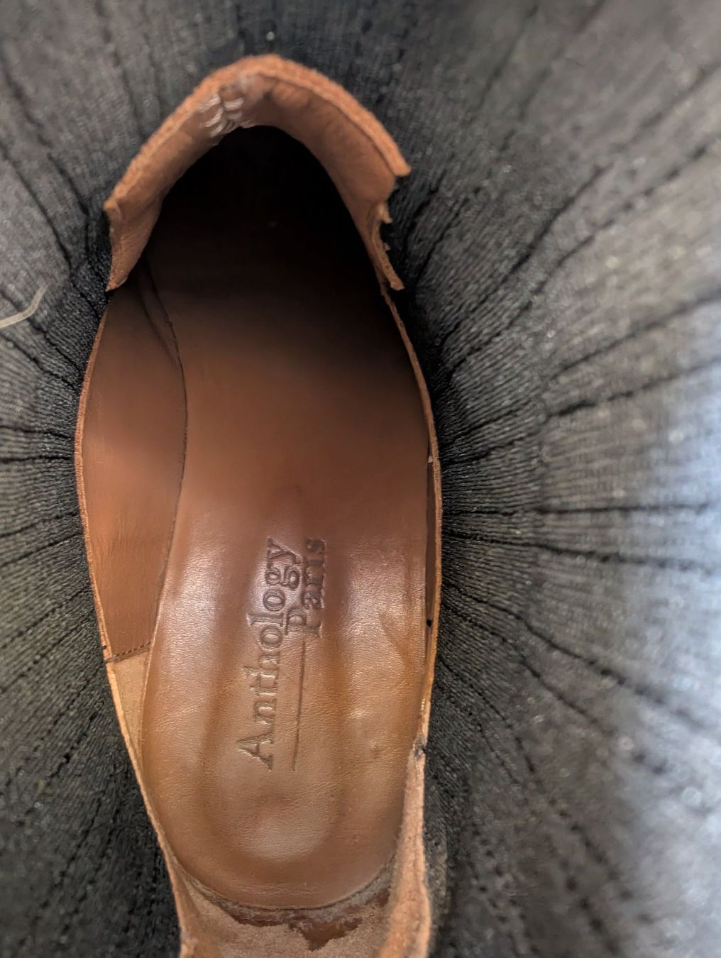 Scarpe da donna: Schwarze Leder Westernstiefeletten, Gr. 40 – Usato da Dussnang venduto da khulamahula 5