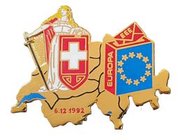 V294 - Pin Schweiz Abstimmung 06.12.1992 EUROPA  EEE
